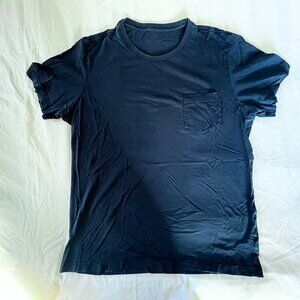 Mack Weldon Pima Crew Neck w/ Pocket - LARGE - Navy